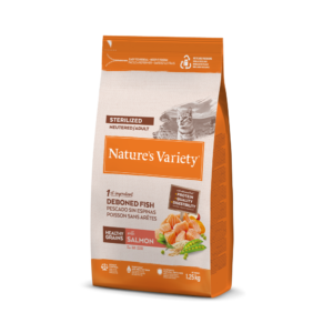 nature´s variety healthy grain sterilized com salmão