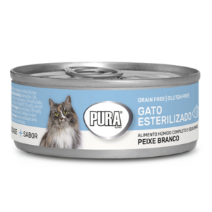 pura gato esterilizado peixe branco