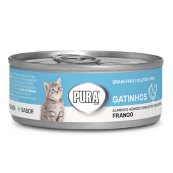 pura gatinho com peixe branco