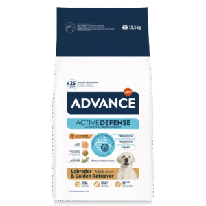 advance labrador & golden retrieadvance labrador & golden retriever foi especialmente formulado para o cuidado dos cães da raça labrador e golden retriever. ajuda a controlar o peso graças ao elevado teor de fibra e a uma receita moderada em calorias. contém condroitina e glucosamina que ajudam a manter a cartilagem articular e taurina e l carnitina para contribuir para o normal funcionamento do músculo cardíaco. além disso, contribui para uma pele saudável e um pelo brilhante graças aos ácidos gordos ómega 3 e 6, à biotina e ao zinco.ver