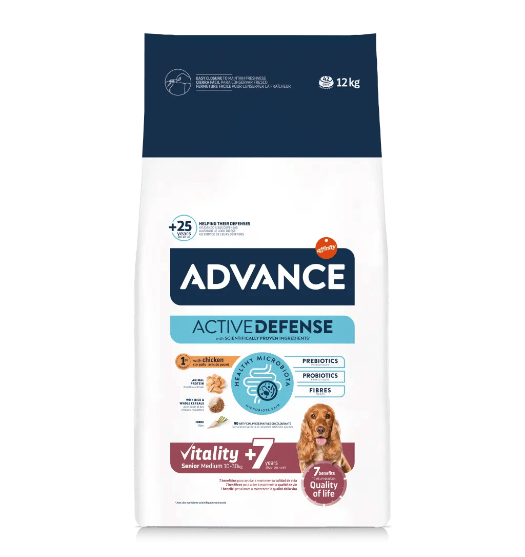 advance vitality senior medium +7 cão advance vitality senior medium +7 cão