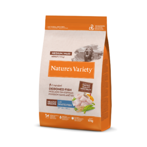 nature´s variety healthy grain adult med/maxi com peixe branco
